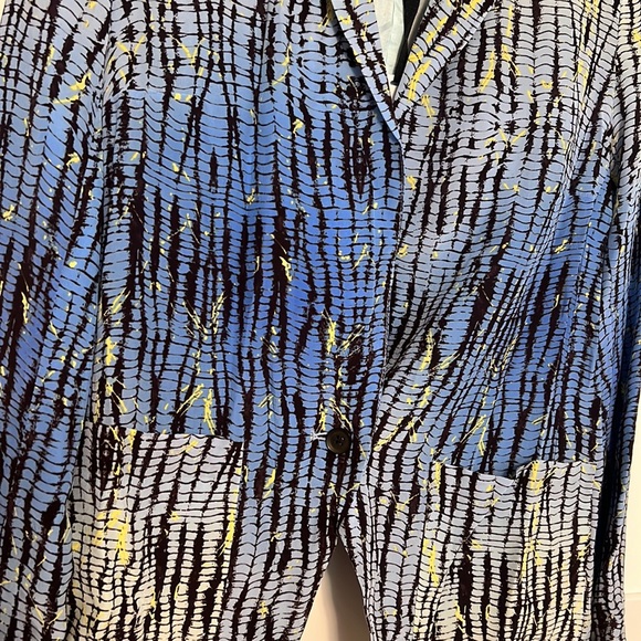 Reiss Silk Printed Blazer Jacket - Picture 3 of 13